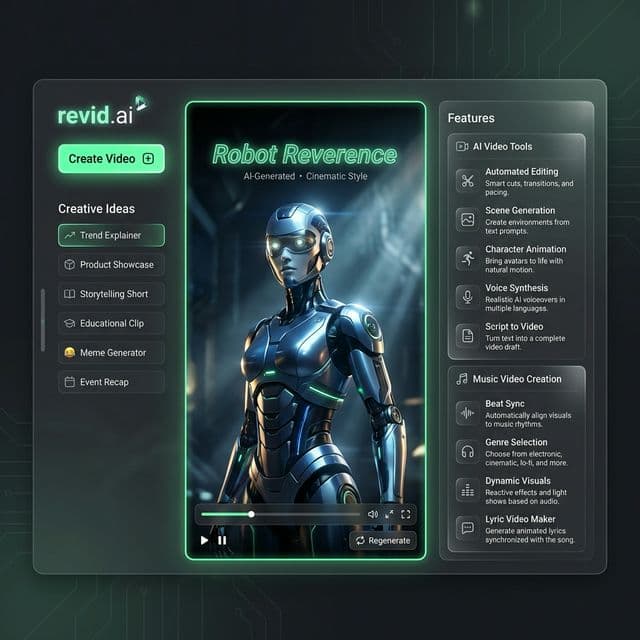 Revid.ai Dashboard