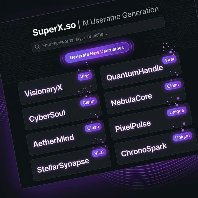 SuperX Username Generation